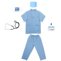 Bata quirúrgica para niños, experimento científico, bata blanca médica, disfraz de enfermera para juego de rol de pequeño médico - details 7
