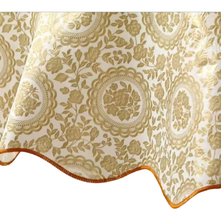 Mantel de Mesa de PVC Impreso Impermeable y Resistente al Aceite Cubierta de Mesa para el Hogar Decoración 150/180cm - 1