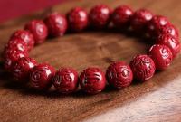 Pulsera de Cinnabar Real Protección de la Suerte y el Hacer Invierno Hecha de 8 Años y Más - details 4