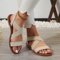 Zapatos romanos de verano para mujer, calzado con correa en el tobillo, cabeza redonda, suela plana, talla grande - details 8