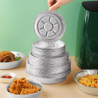 Plato de Aluminio Multiusos 50PCS Resistente a la Temperatura Antiadherente para Freidora de Aire Horneado Práctico Herramienta de Cocina - details 0