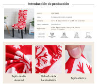 Funda de LICRA para silla de Navidad, 1 pieza, para comedor, elástica - details 1