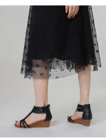 Sandalias de cuña para mujer, novedad de verano 2025, suela gruesa, talla grande, informales, versátiles, con suela suave, sandalias romanas para mujer - details 7
