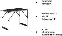 Mesa Plegable de Aluminio y Acero Ideal para Acampar, Cenar al Aire Libre, Jardín, Balcón, Fiesta de Familia, Barbacoa Muebles y Organización - details 26