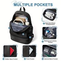 Bolsa de entrenamiento físico de gran capacidad, multicolor, separación en seco y húmedo, mochilas escolares para estudiantes, mochila plegable impermeable para ordenador portátil para hombres - details 1