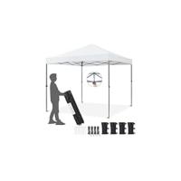 Carpa Plegable 3x3m Cenador de Jardín Impermeable para 8-10 Personas con Ventilación y Bolsa de Transporte Ideal para Playa y Camping Blanco - details 12