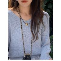 Collar Colgante Corazón de Plata, Negro de una sola cadena, Collares de Mujer, Collares de Cuello y Punto, Joyería y Bisutería - details 19
