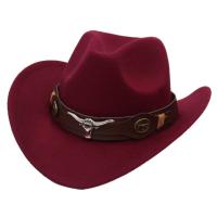 Gorro de Cowboy Estilo Occidental Gorro de Jazz para Mujeres Hombres y Niños Estilo Étnico con Borla Rolada Gorro de Felt - details 3