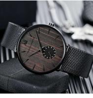 Reloj de Acero Inoxidable Impermeable de Diseño Sencillo Automático, Correa de Cuero, Marca Superior, Elegante para Hombres - details 28