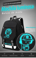 Mochila informal luminosa de gran capacidad, Mochila de tela Oxford, mochila escolar informal, bolsa de viaje al aire libre, moda - details 0