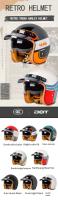 Cascos vintage 3/4 para hombre y mujer, protección de la cabeza para scooters cruiser - details 0