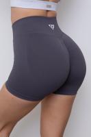 Novedad de verano, pantalones cortos deportivos para gimnasio y Yoga para mujer, pantalones cortos deportivos con estampado de silicona, pantalones cortos deportivos sin costuras con banda acanalada baja - details 12