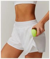 Pantalones de Yoga de Secado Rápido Diseño de Dos Piezas para Levantamiento de Glúteos - details 2