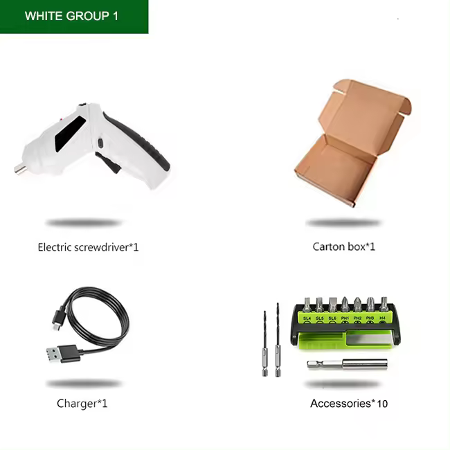 Mini Taladro Eléctrico Recargable 3.6V Sin Cable Herramienta de Poder de Forma Shifting 1300mah de Litio para Bricolaje en Casa - 1