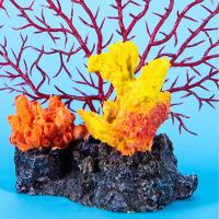 Adornos de resina para acuario, arrecife de Coral, artesanía colorida, paisaje de pecera, decoración, accesorios de plantas acuáticas artificiales simuladas - details 7