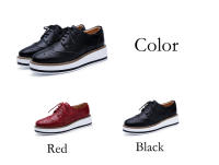 Zapatos de cuero genuino de alta calidad para mujer, zapatos Derby planos Brogue informales, zapatos Oxford formales Retro Brock para mujer - details 4