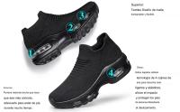 Nuevos zapatos para correr con colchón de aire para hombres y mujeres, zapatos deportivos transpirables,todo negro - details 0