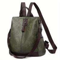 Mochila Retro de cuero PU suave para mujer, bolso de una tira, bolso de viaje corto impermeable antirobo para exteriores - details 0