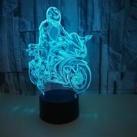 Lámpara de ilusión 3D para montar en motocicleta Luz de noche LED para cabeza - details 3