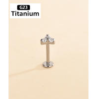 Piercing de titanio para la oreja, g23, labret tragus, anillos para labios, hilo interno, hélice, pendientes, aros para cartílago daith, 2 uds. - details 13