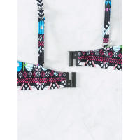 Traje de baño de dos piezas con lazo cruzado frontal para mujer, traje de baño de bikini sexy estampado de estilo étnico - details 28