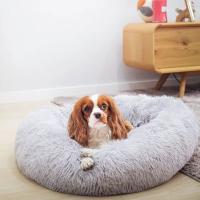 Cama supersuave para perro y gato, cama redonda de felpa larga, Donut, perrera lavable, cómoda, cojín esponjoso, esterilla cálida de invierno - details 1