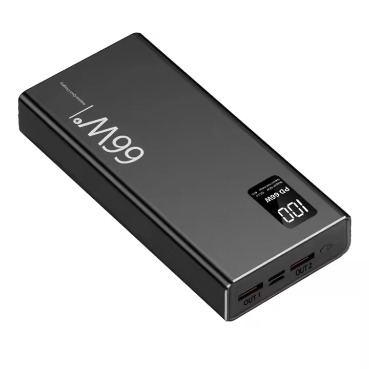 Banco de energía de 40000 mAh 66W, carga rápida, banco de energía portátil para exteriores, con indicador de batería LED - 1