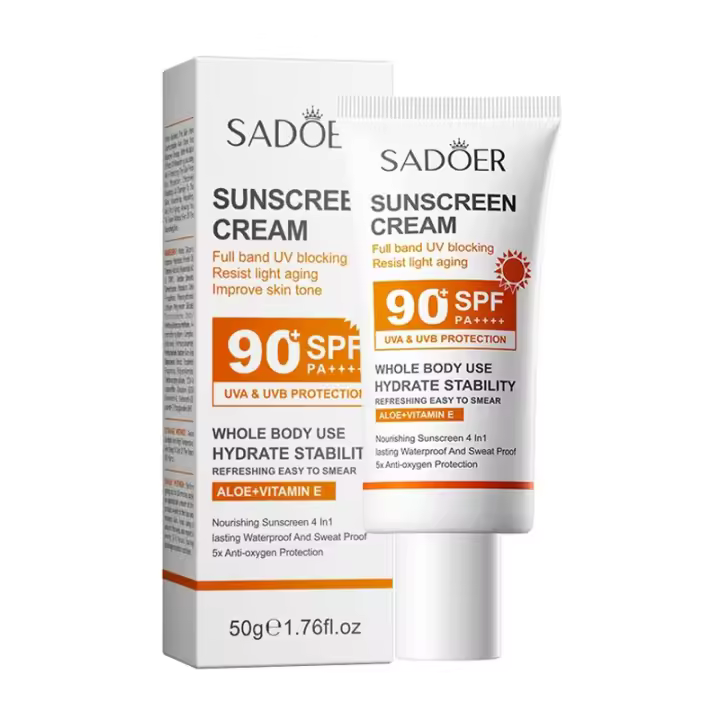 SADOER Spf 90+ Protector Solar para uso en todo el cuerpo Protector Solar resistente a los rayos UV reparación bloqueador Solar Protector Solar Facial - 1