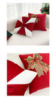 Bonenjoy, 1 unidad, funda de cojín navideña, funda de almohada con pajarita, decoración navideña, funda de almohada de 45x45cm, fundas de cojín para sofá de casa - details 3