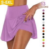 Pantalones cortos de Yoga de cintura alta para mujer, Falda corta deportiva de secado rápido para tenis, baile, Fitness, correr, ciclismo, gimnasio, novedad de 2023 - details 5