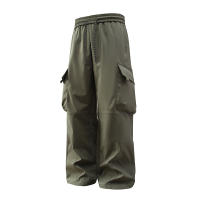 Pantalones informales de movimiento para hombre, pantalón Cargo transpirable, a la moda urbana, holgados, lisos, de pierna ancha, rectos, para primavera y otoño - details 1