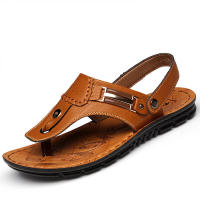 Sandalias para hombre para interiores y exteriores, chanclas de playa, informales, de cuero, sin cordones, dos usos, pantuflas atléticas, suaves,Adecuado para verano, viajes al aire libre. - details 1