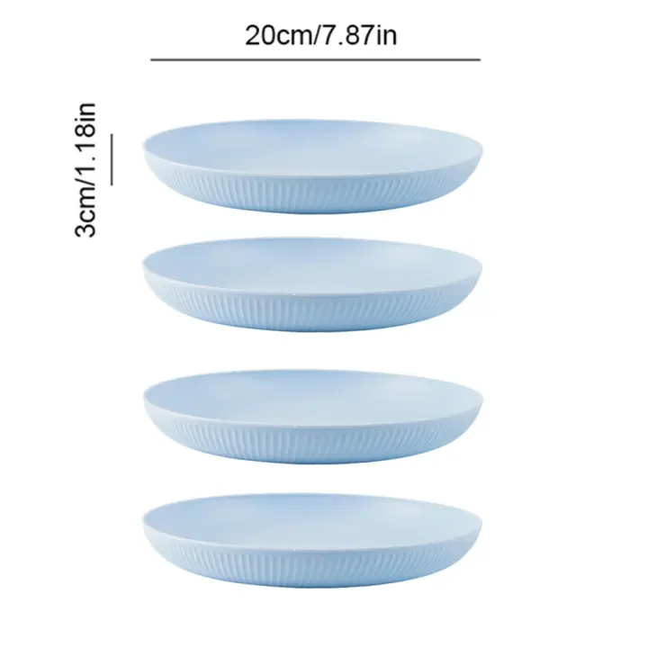 Juego de platos de cena de paja de trigo, vajilla completa ecológica, accesorios de cocina, platos, vajilla, 4 Uds. - 1