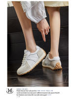Cuero nuevos zapatos de entrenamiento moral deportivo de fondo plano zapatos blancos casuales para mujer - details 23