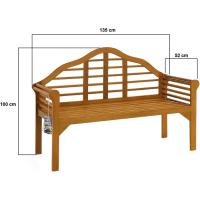 Banco Jardín Madera Eucalipto Resistente a la Intemperie Certificado FSC 2 a 3 Plazas Carga hasta 220KG - details 2
