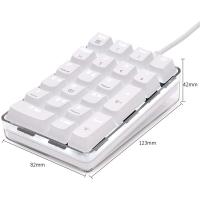 Teclado numérico mecánico GATERON marrón con cable para juegos, carcasa de cristal, retroiluminado blanco, 21 teclas, numérico, 4 Uds. - details 6