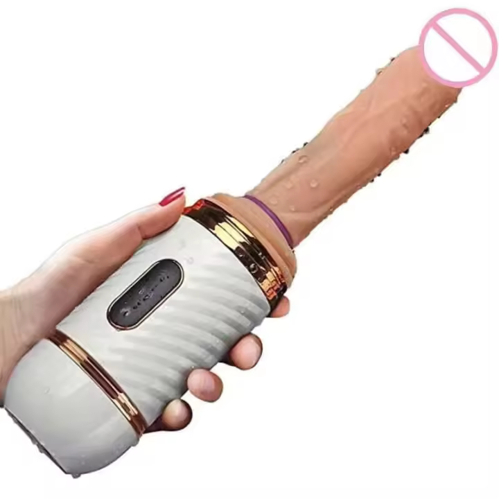 Control remoto Calefacción Telescópico Automático Hine Auto Masturbación Pistola Dildo Vibrator Juguetes Sexuales Para Mujeres Masturbador - 1