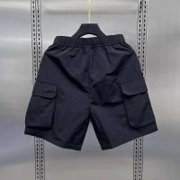 Pantalones Cortos Cargo Retro para Hombres Multiple Bolsillos, Traje Casual, Delgado, Ajuste Suelto, Color Sólido, Moda de Verano - details 7