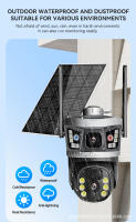 Camara de vigilancia exterior solar 4G doméstico  HD Visión nocturna inalámbrico WiFi inteligente remoto alarma vigilancia - details 6