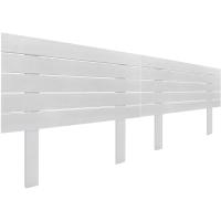 Cabecero de Madera reciclada DM con Patas Estilo Palet Horizontal Cama Palets Herrajes incluidos (150cm, Acabado Mármol) - details 13