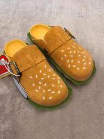 Hamburguesa bolsa de suela gruesa cabeza media zapatillas ropa de verano para mujer. - details 5