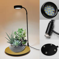 Luz LED regulable para acuario, lámpara de cultivo de plantas Con base, color negro, 5W, con temporizador y enchufe USB, 3000K, blanco cálido, 6000K - details 12