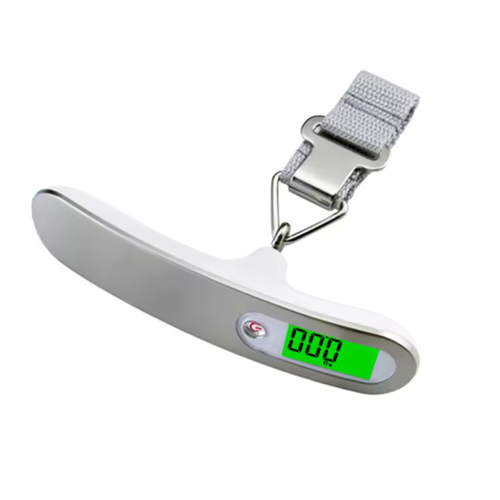 Báscula Digital para equipaje, artículos esenciales de viaje, báscula portátil de mano con pantalla LCD, báscula para maleta, regalo para viajeros - 1