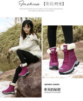 Botas impermeables y resistentes al frío, botas de nieve cálidas, gruesas y apiladas para mujer para exteriores. - details 17