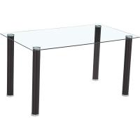 Mesa de Comedor Negra, Mesa de Cristal para Cocina, Medidas Mesa Moderna salón: 140 cm Largo x 80 cm Ancho x 75 cm Alto - details 0