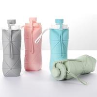 Botella plegable para beber, Botella de agua de silicona plegable para camping y senderismo, Botella de agua de viaje portátil para deportes al aire libre, Resistente al agua, 600 ml, Sin BPA, A prueba de fugas, Fácil de transportar, A prueba de roturas - details 0