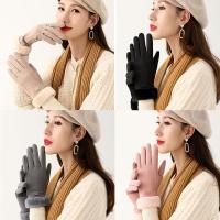 Guantes gruesos de dedo completo para hombre y mujer, Manoplas de felpa para pantalla táctil, cálidos para esquiar, deportes al aire libre, Invierno - details 4