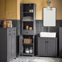 Mueble Columna de baño, Armario Alto baño,161 x 40 x 35 cm,(Blanco) - details 12