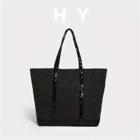 Bolso de mano de gran capacidad para mujer con acento de lentejuelas - Bolso de hombro elegante con cierre de cremallera, forro de poliéster duradero y correa fija, bolso elegante para el día a día para el trabajo, viajes, compras (gris claro/marrón oscur - details 3