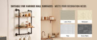 SucceBuy Estante para tuberías industriales, montaje en pared, almacenamiento, cocina, dormitorio, baño, sala de estar - details 5